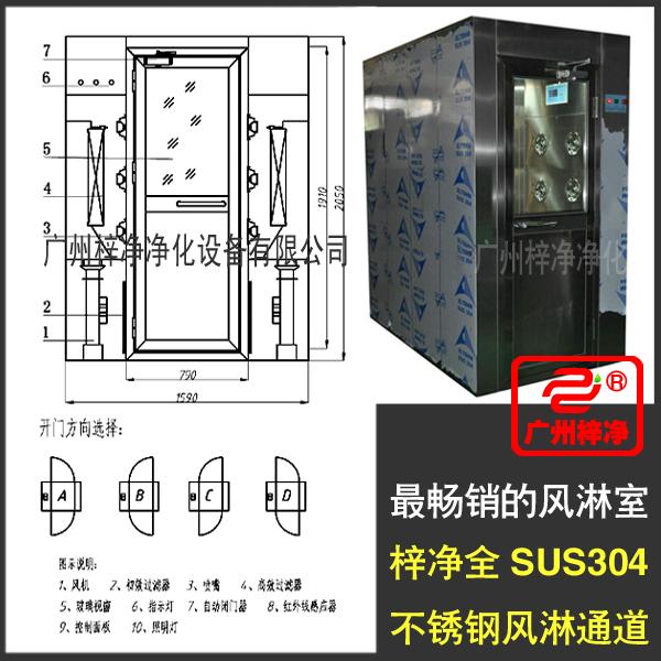 1590風(fēng)淋通道方案圖增加了風(fēng)淋通道圖片